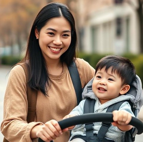 picture of an adult woman with a child