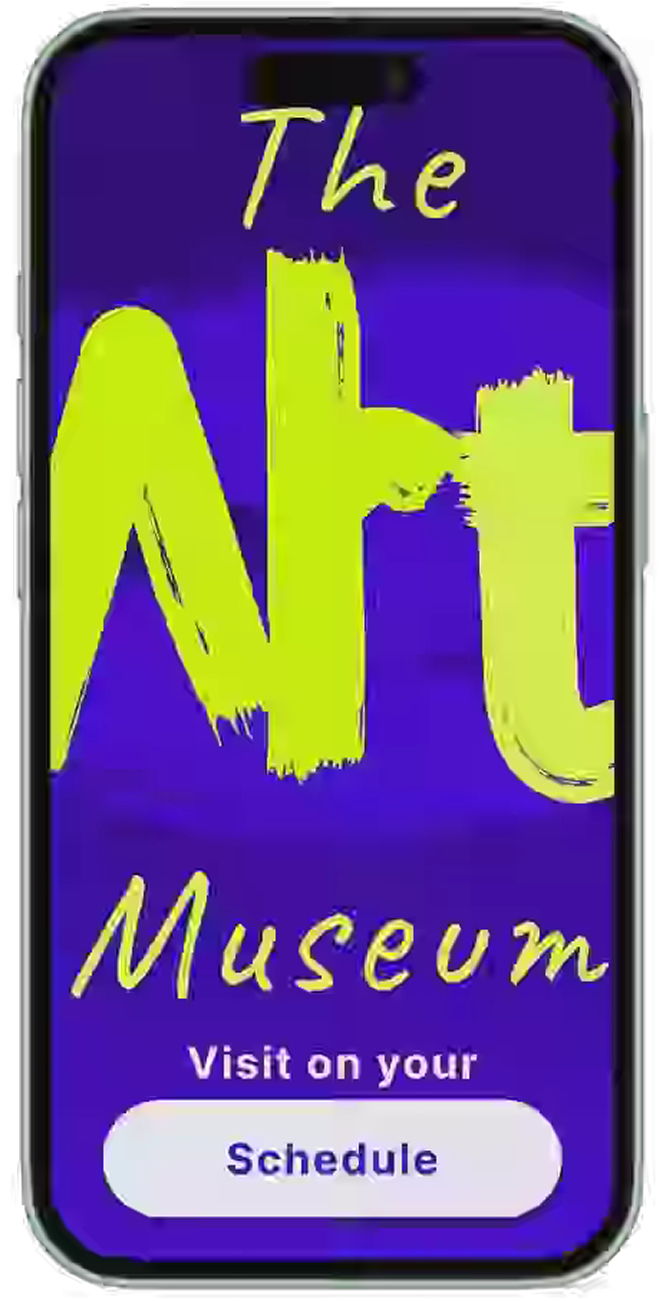 Image of a High Fidelity prototype for the Art App on a smart phone
