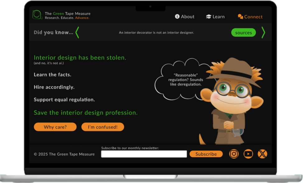 image of the website on a laptop